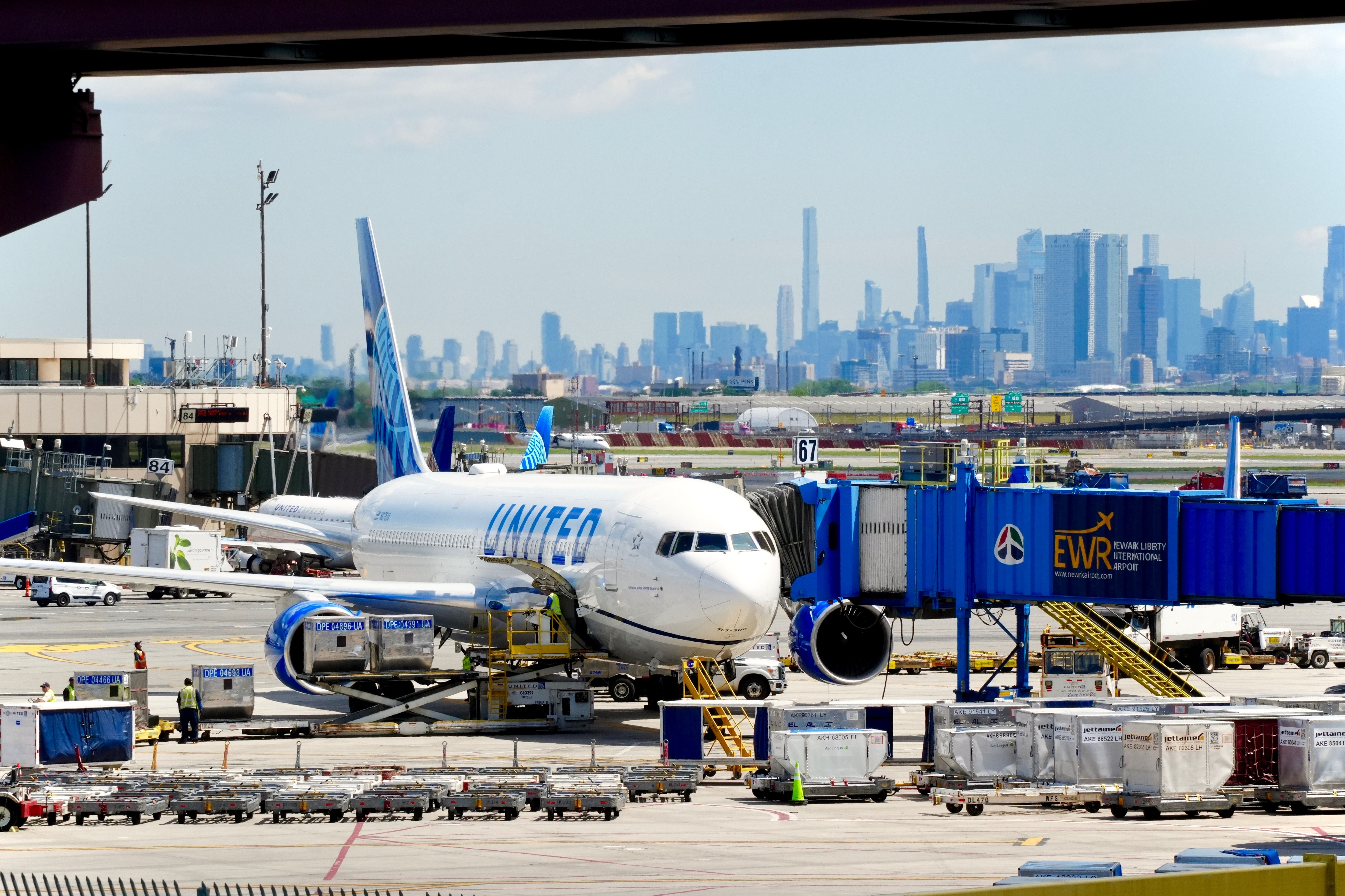 United Airlines Aircraft parked at Newark Liberty International Airport