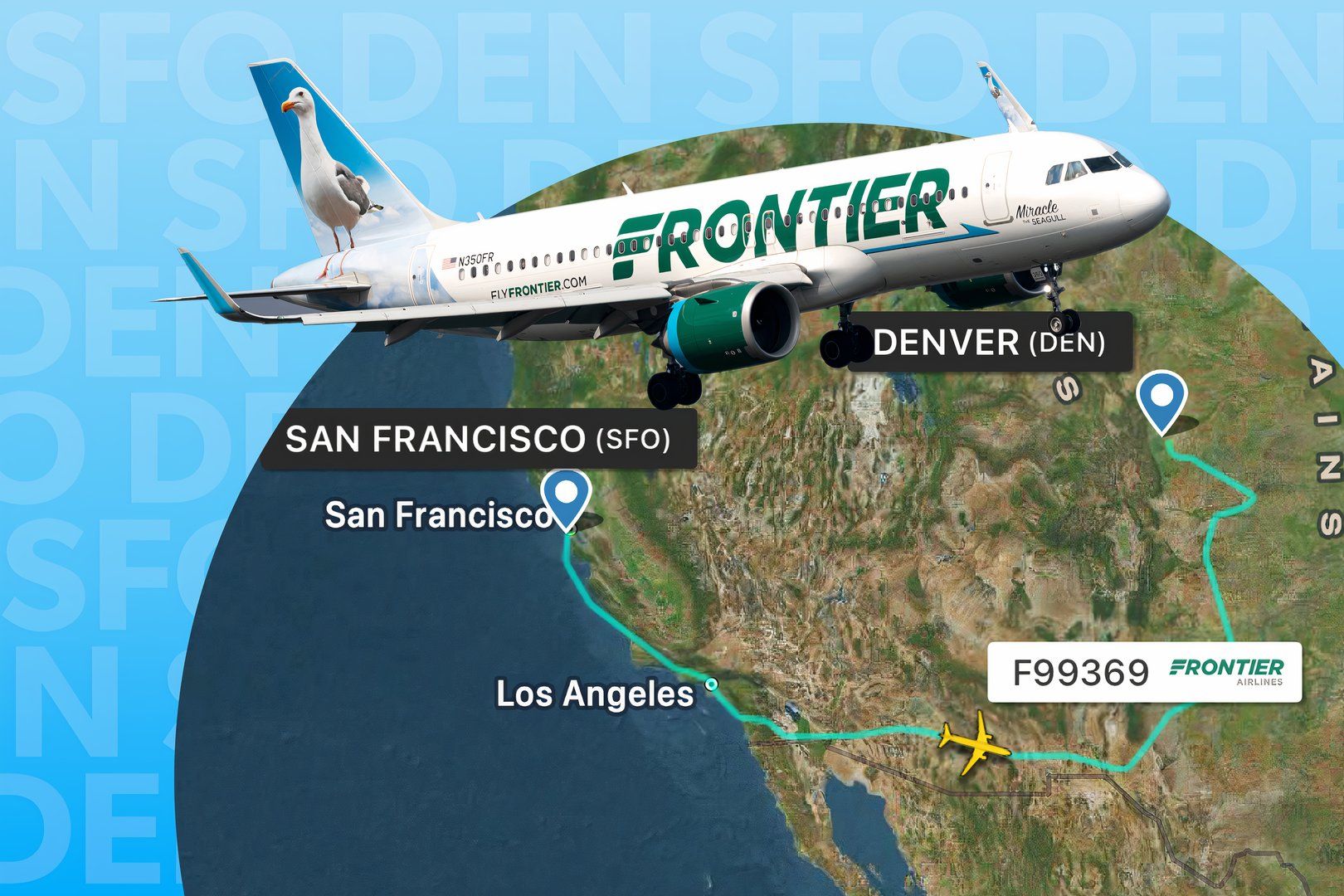 This Frontier Airlines Airbus A320neo Quite Possibly Flew The Longest Routing From San Francisco To Denver