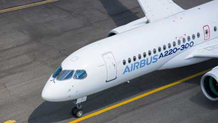 A220 reveal first arrival in Airbus livery