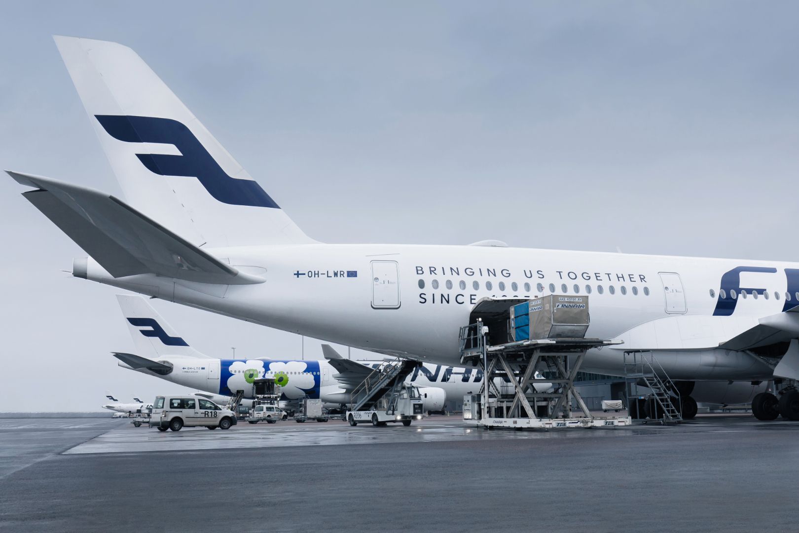 Finnair aircraft tails