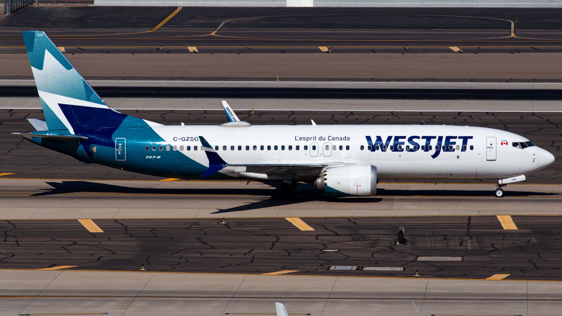 WestJet Boeing 737 MAX 8 aircraft 