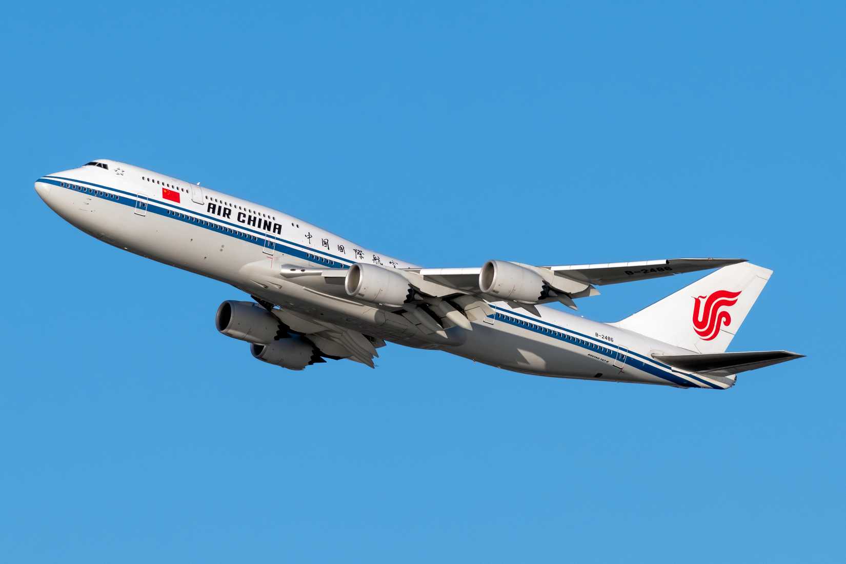 Air China Boeing 747-8 taking off