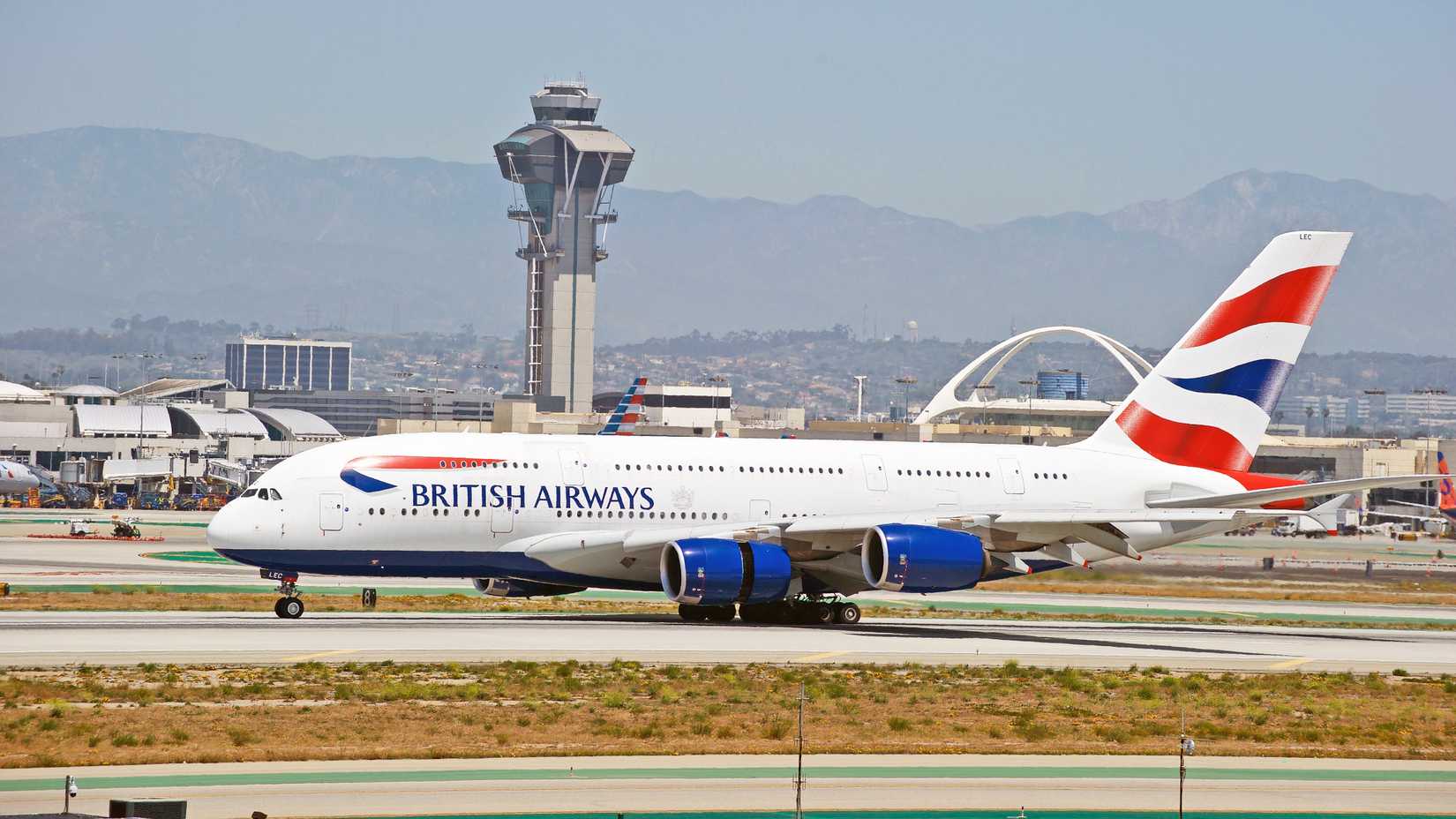 BA Airbus A380 LAX shutterstock_1078636964
