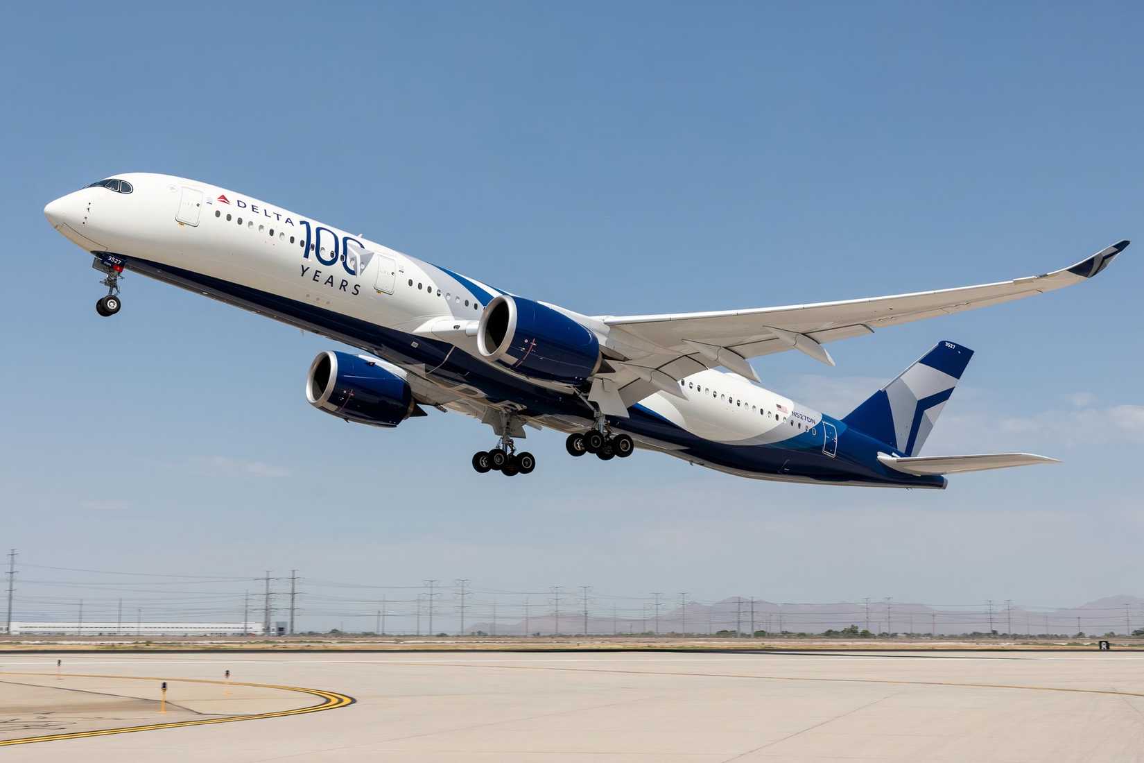 Delta 100 Years A350-900 Taking Off