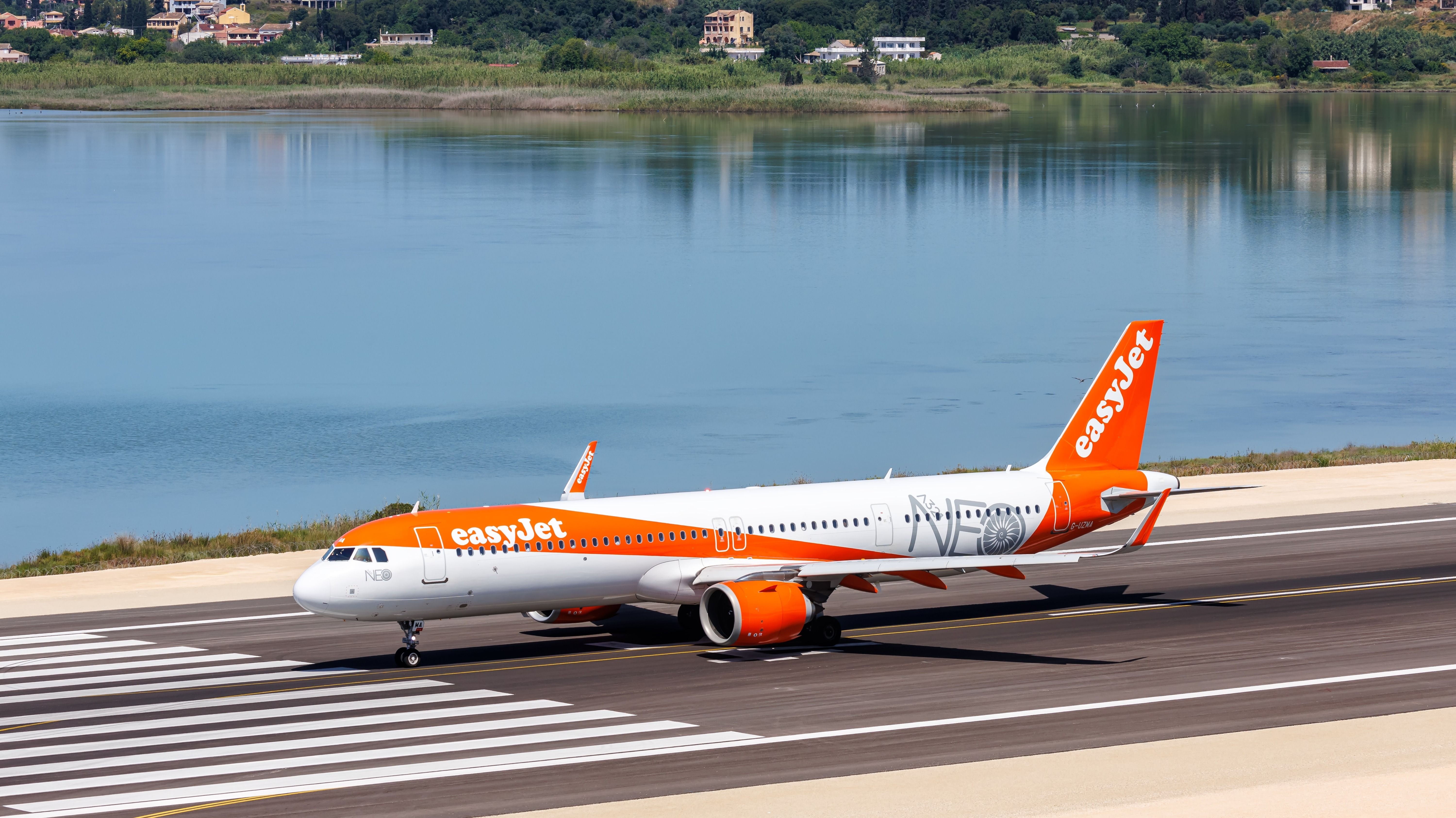 easyJet Airbus A321neo at CFU shutterstock_2602974591