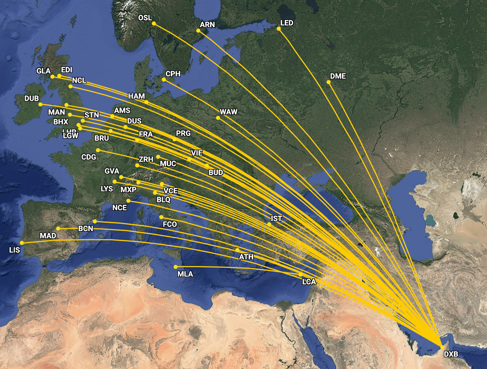Multiple New Routes: Where Emirates, Etihad & Qatar Airways Fly In Europe