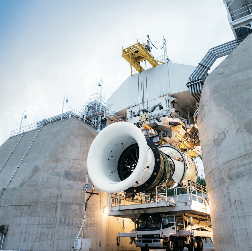 GE9X in testing process