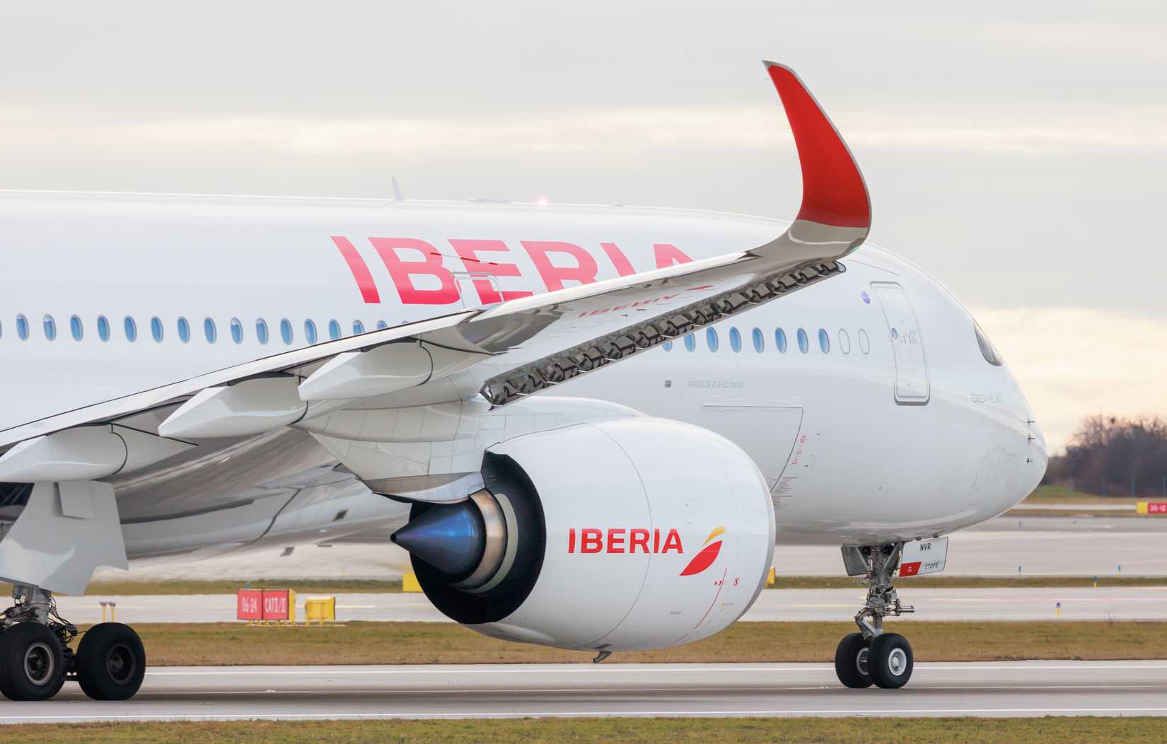 Iberia Airbus A350-900 taxiing for departure