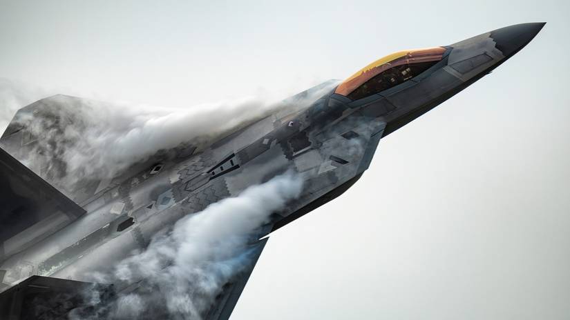 The United States showcase F-22 Raptor aircraft