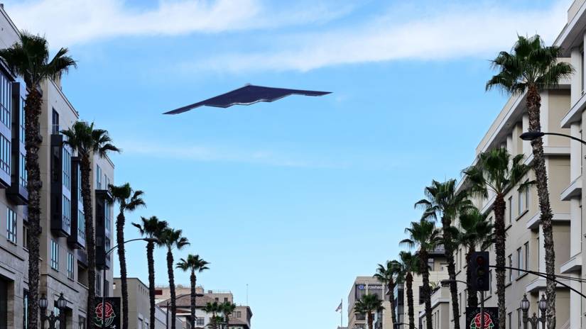 B-2 Stealth Bomber flights over Colorado Boulevard in the City of Pasadena
