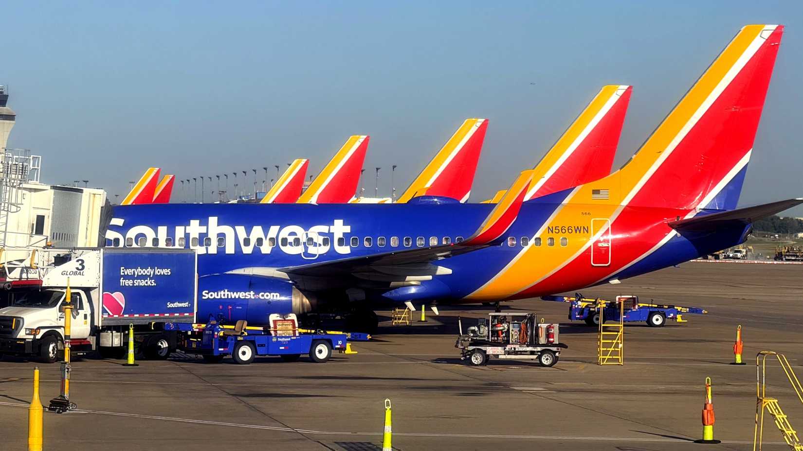 Southwest Airlines Boeing 737 aircraft at STL