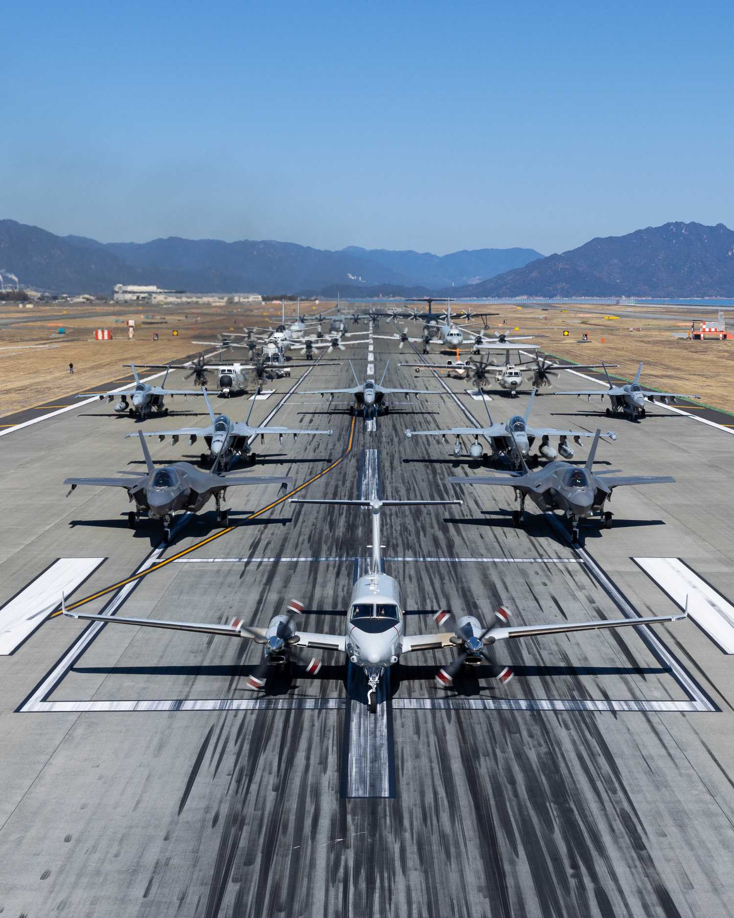 U.S. Marine Corps, U.S. Navy, and Japan Maritime Self-Defense Force aircraft stationed at Marine Corps Air Station Iwakuni