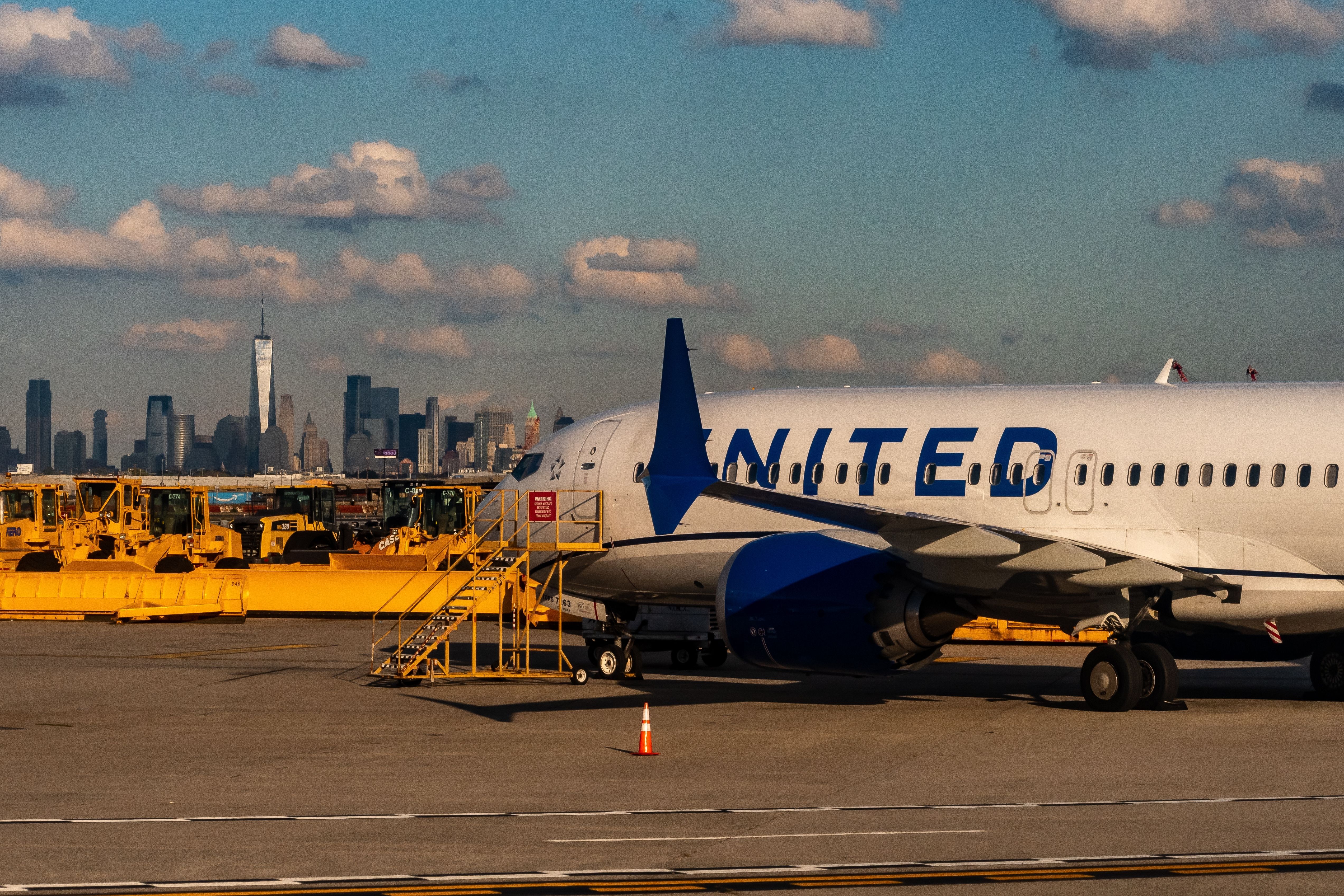 United Airlines Boeing 737 MAX at Newark Liberty International Airport EWR shutterstock_2333808609