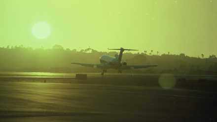 Boeing 727 Sunset Landing
