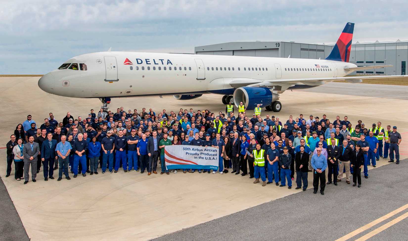 Airbus delivers the 50th A320 Family jetliner from Mobile, Alabama-1