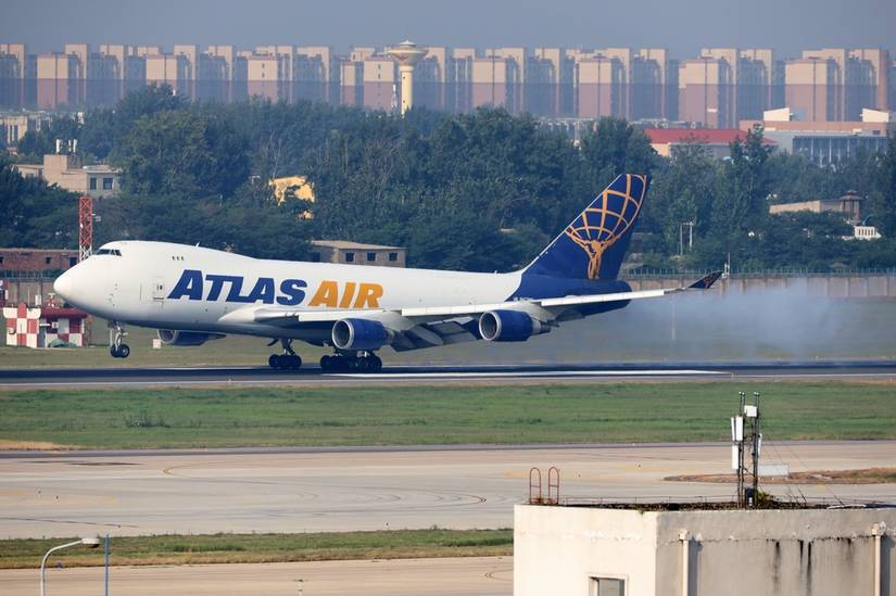 Atlas Air Boeing 747-400F at Zhengzhou Xinzheng International Airport, China