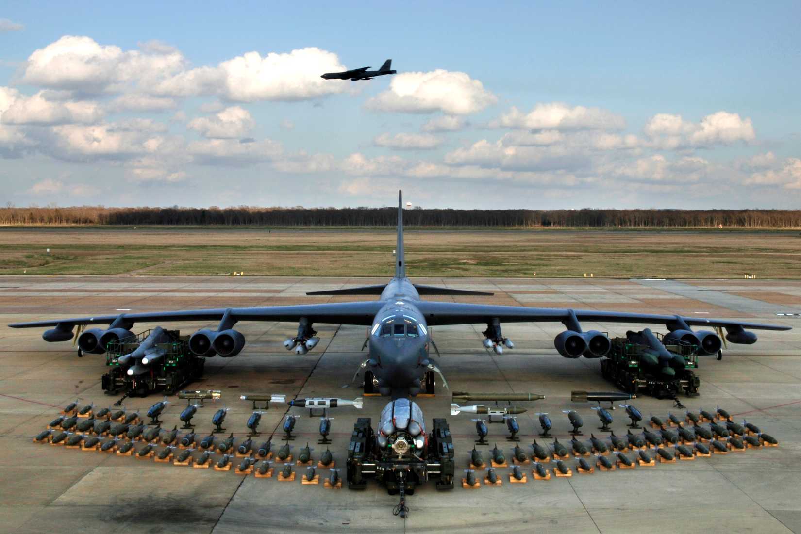BARKSDALE AIR FORCE BASE, La. (AFPN) -- Munitions on display show the full capabilities of the B-52 Stratofortress.