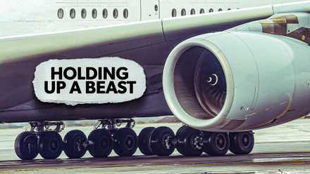 A380 landing gear and engine detail