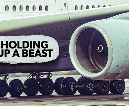 A380 landing gear and engine detail