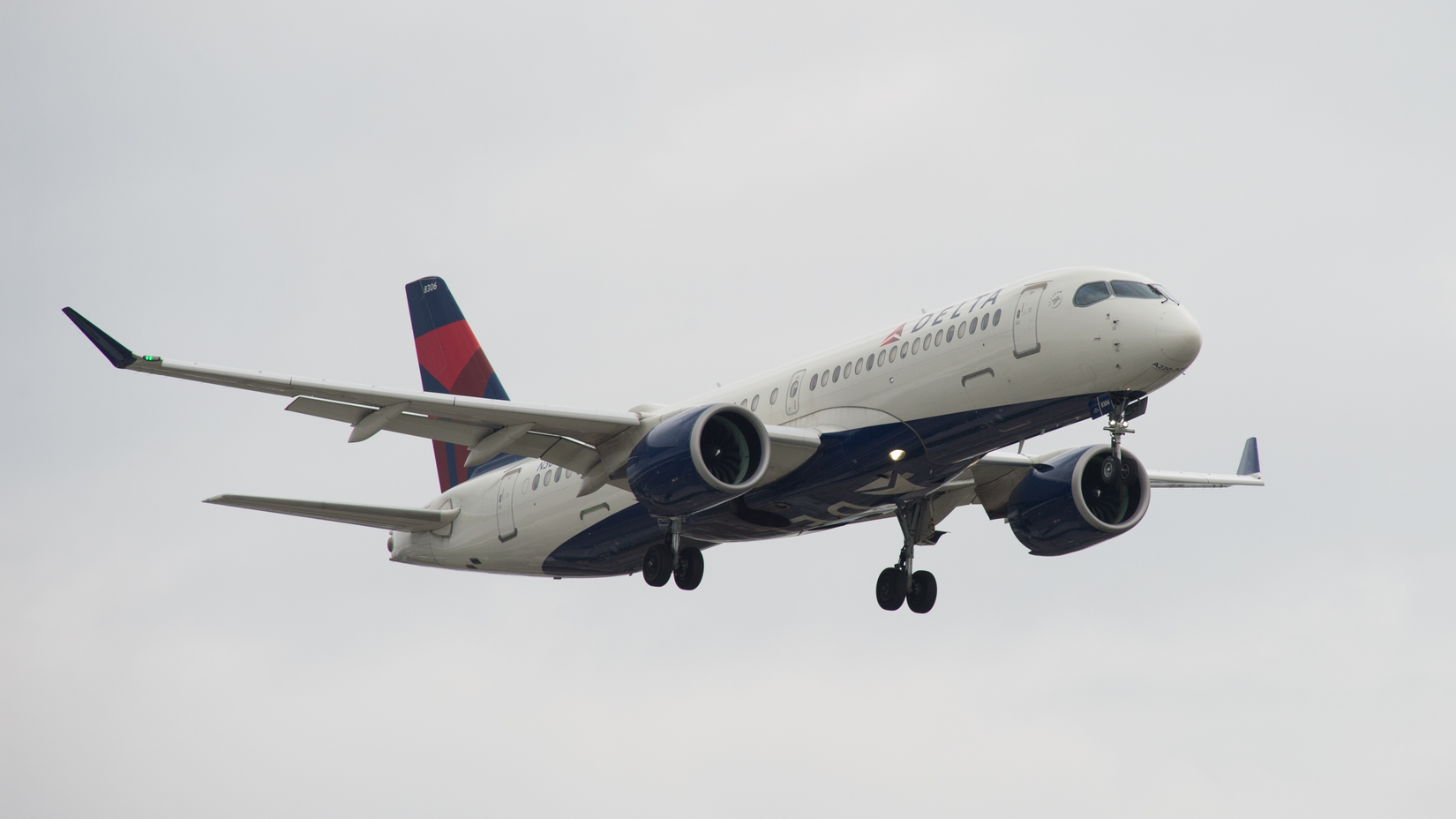 Delta Air Lines Airbus A220 lands at Toronto Pearson International Airport