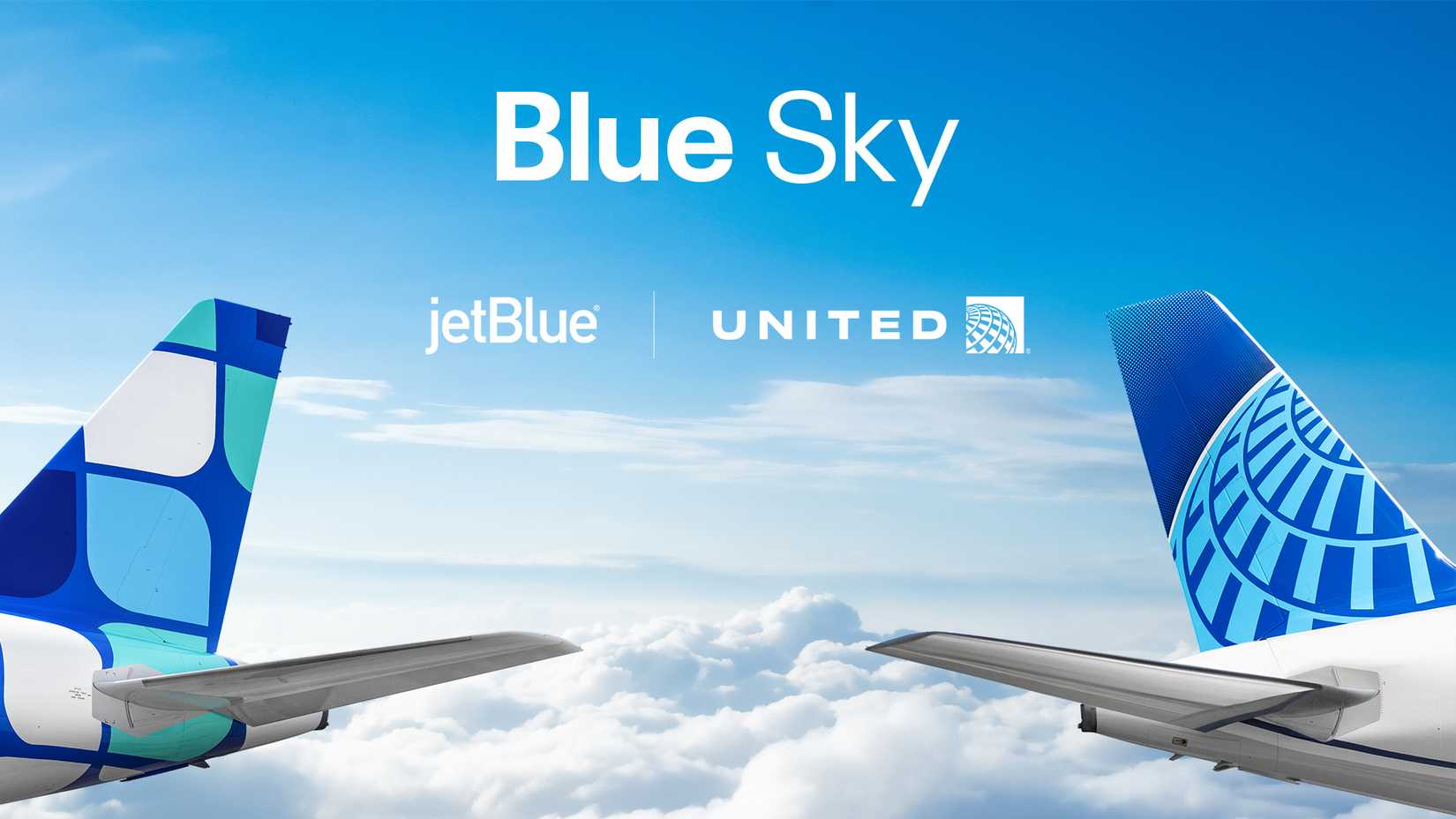 JetBlue and United Airlines Blue Sky