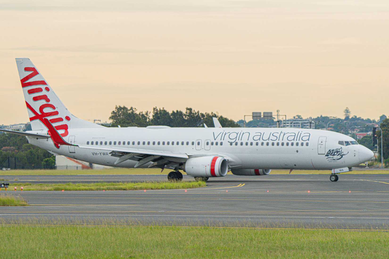 Virgin Australia 737 Taxiing In Sydney