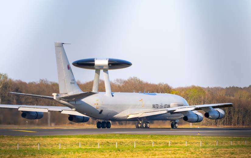 NATO AWACS surveillance aircraft Boeing E-3 Sentry,