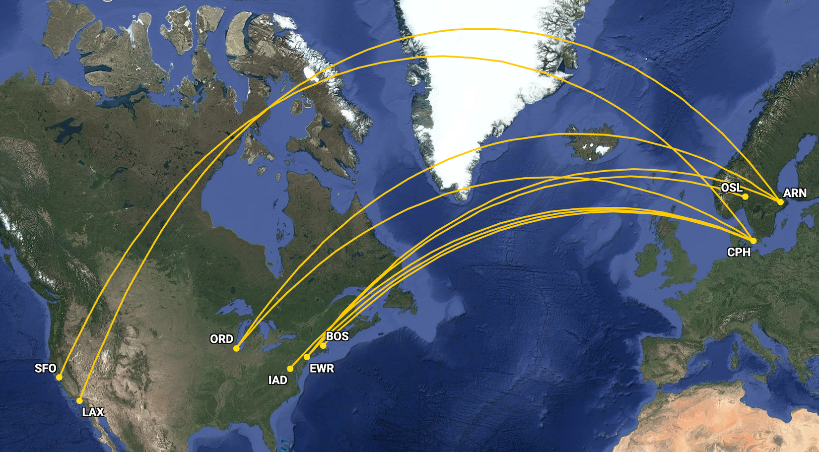 Transatlantic System Growing Transatlantic Presence: Exploring SAS’ 13 US & Canadian Routes