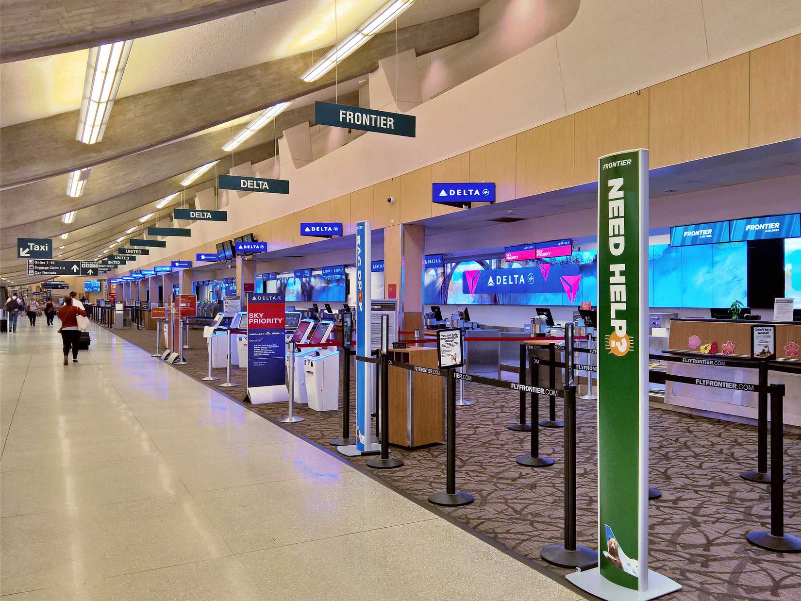  An empty ticketing hall in Terminal A/B at Spokane International Airport (GEG)