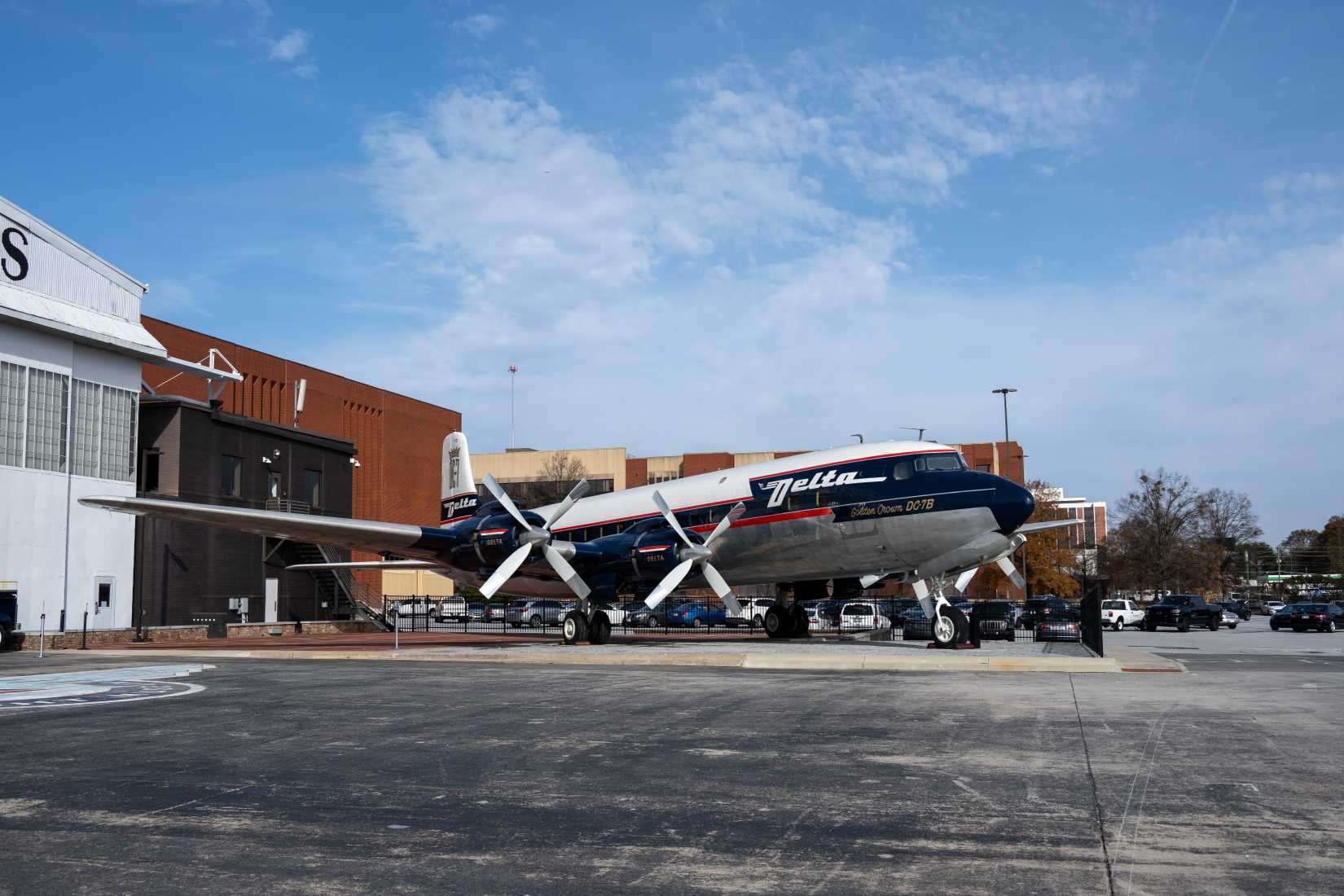 A Delta Air Lines Douglas DC-7 on display at the Delta Flight Museum