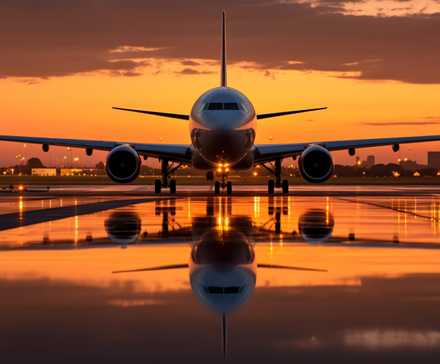 A330 Parked In Low Light