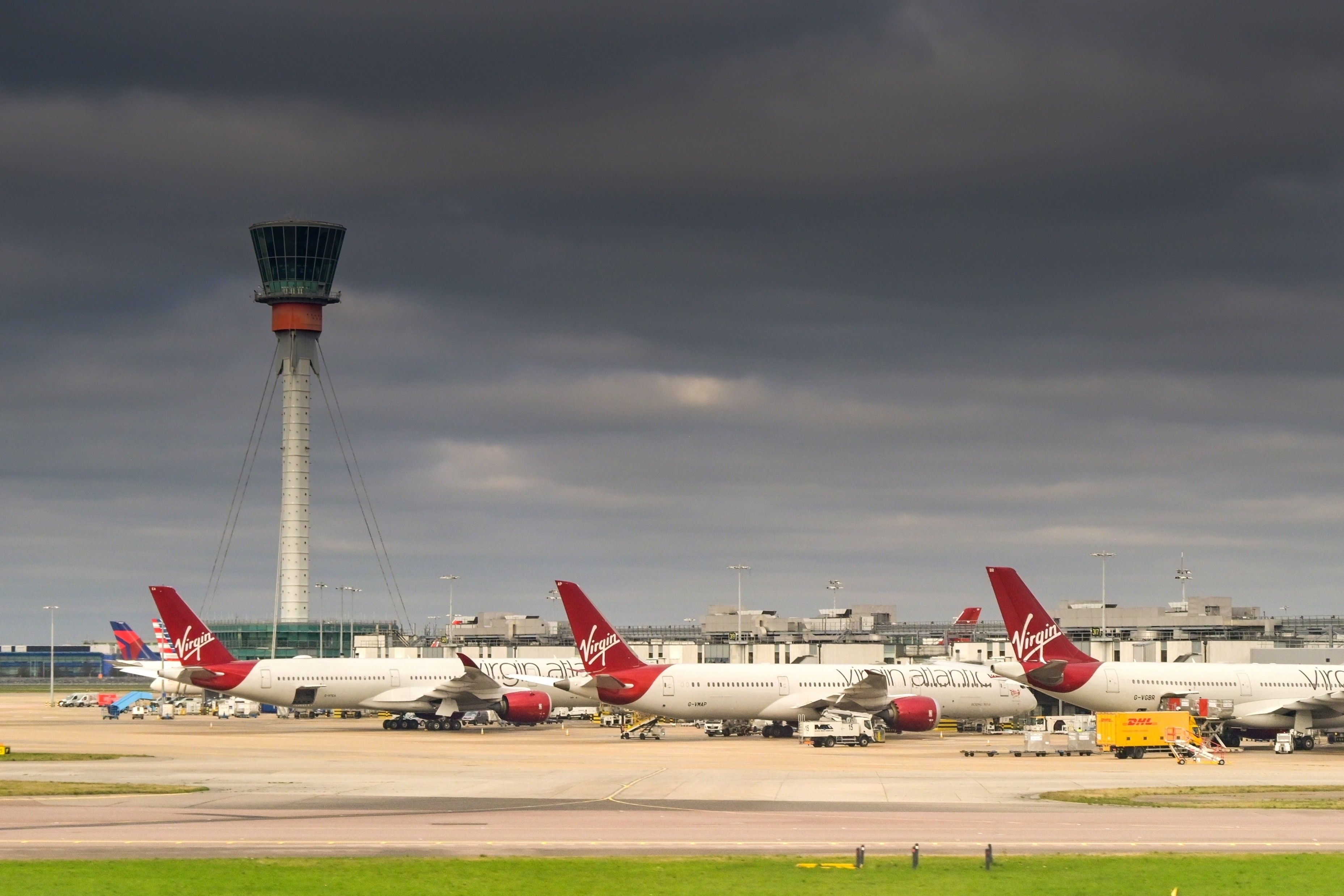 Virgin Planes At Heathrow
