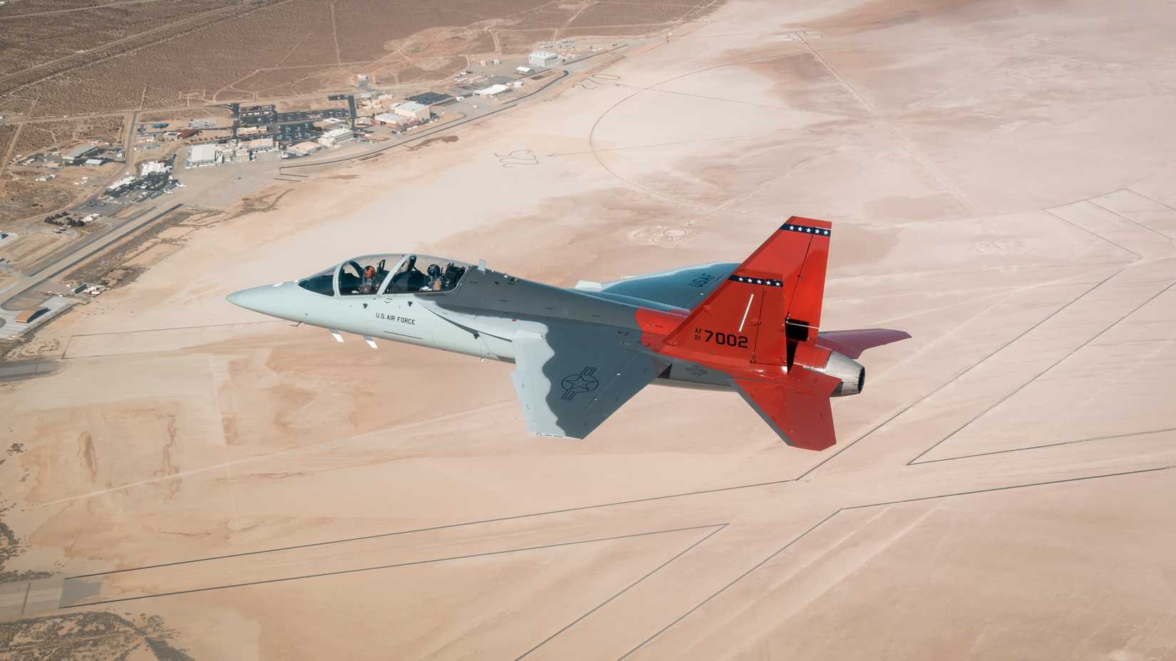 The T-7A will replace the 1960s-era T-38 aircraft by providing advanced pilot training capabilities for aviators learning to fly both tactical and bomber aircraft.