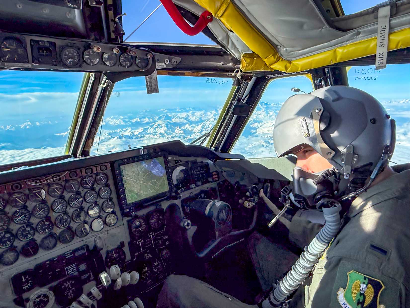 U.S. Air Force 1st Lt. Clay Hultgren, 69th Expeditionary Bomb Squadron pilot, flies a B-52H Stratofortress.