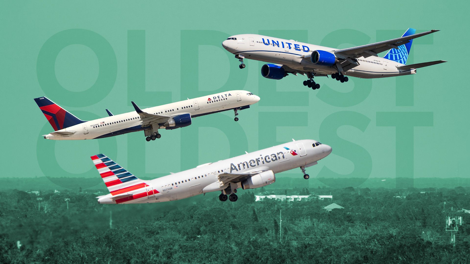 What Are The Oldest Active Aircraft At Each Of The 'Big 3' US Carriers