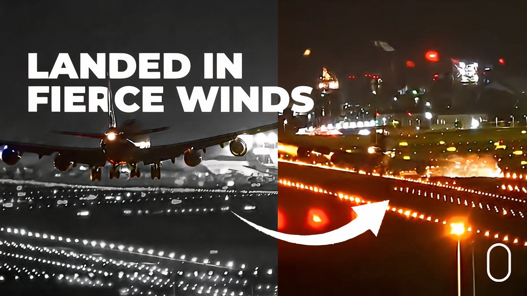 Boeing 747-8 Strikes Engine Pod During Jawdropping Crosswind Landing
