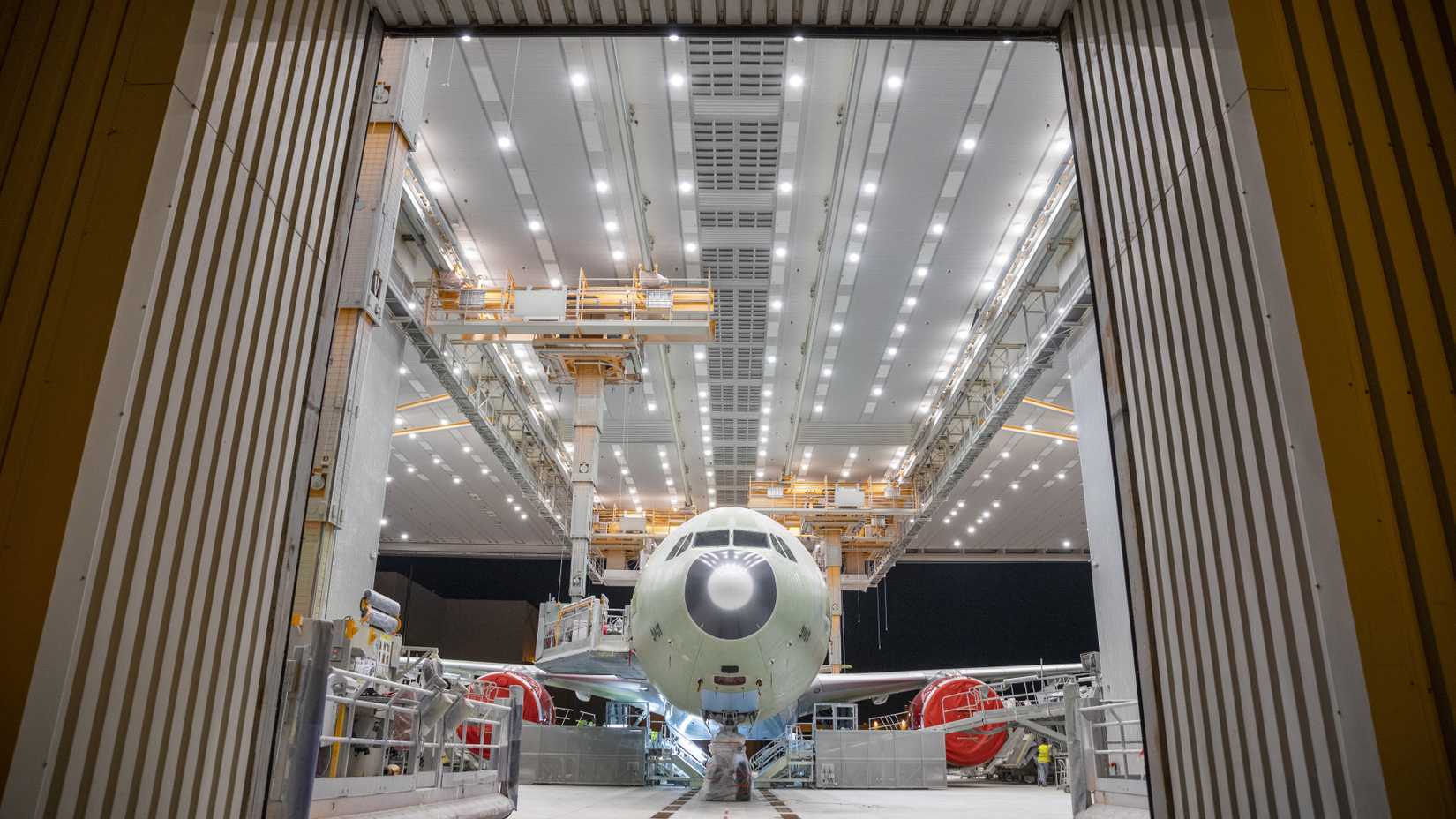 A330neo Virgin Atlantic Airways MSN2018 - roll in paintshop