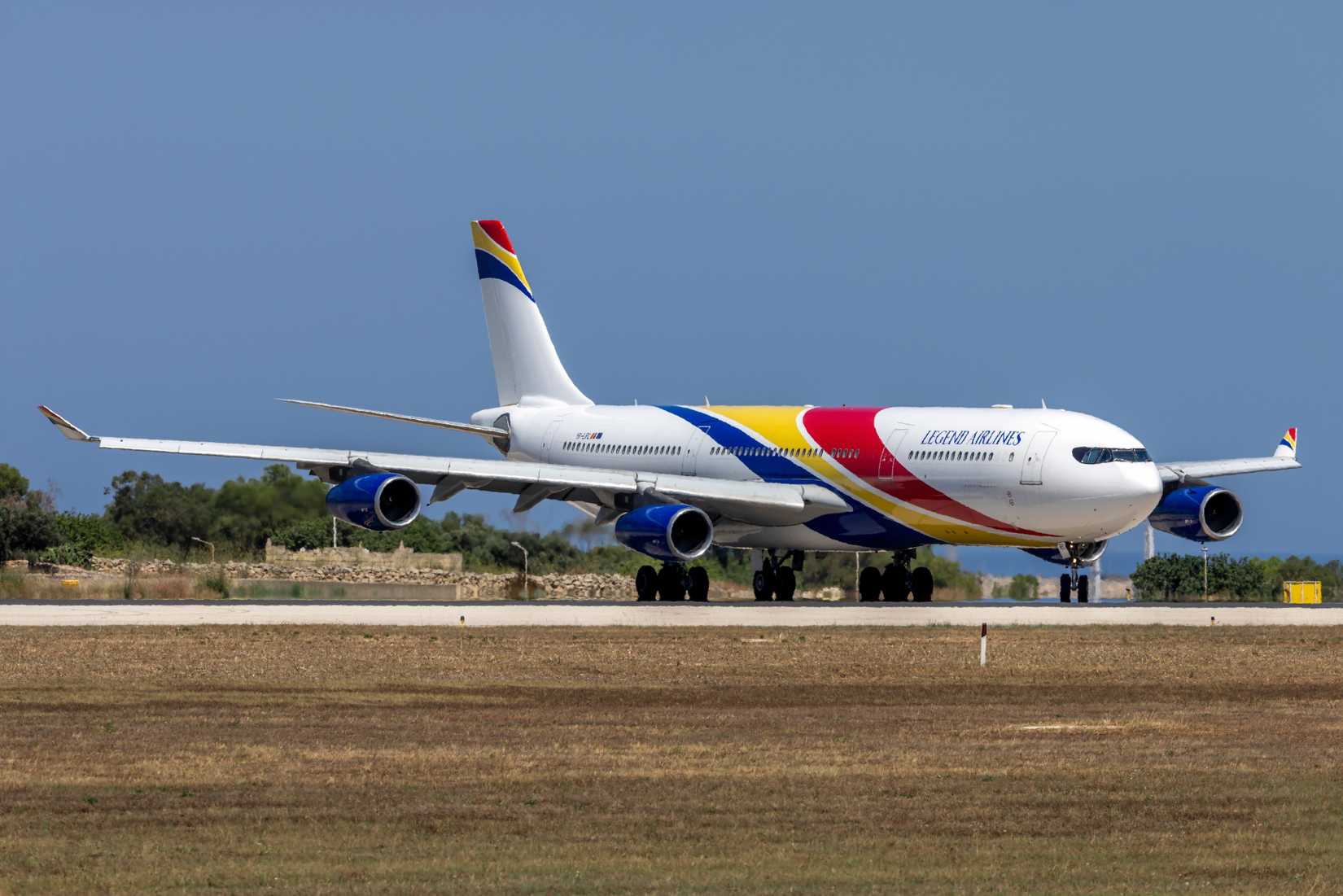 Airbus A340 On The Runway