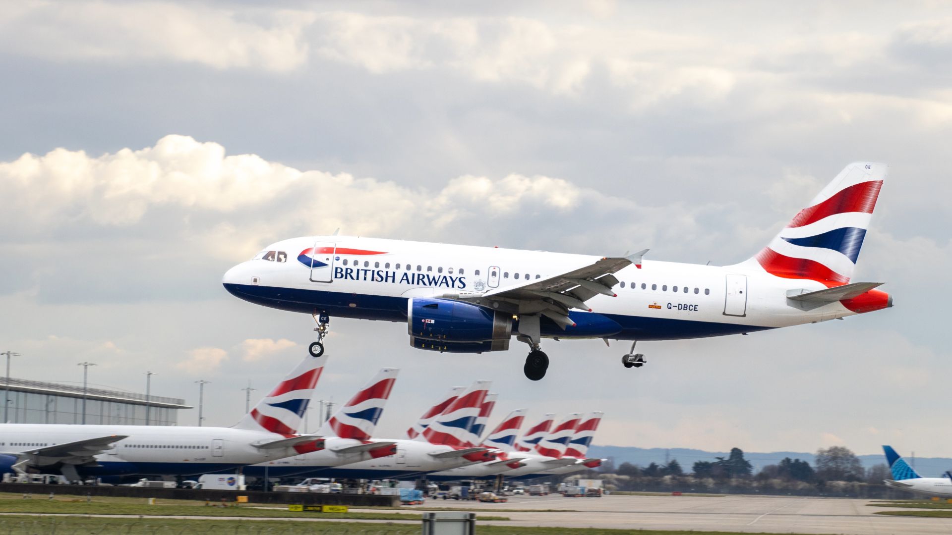 British Airways aircraft parked at London Heathrow Airport 