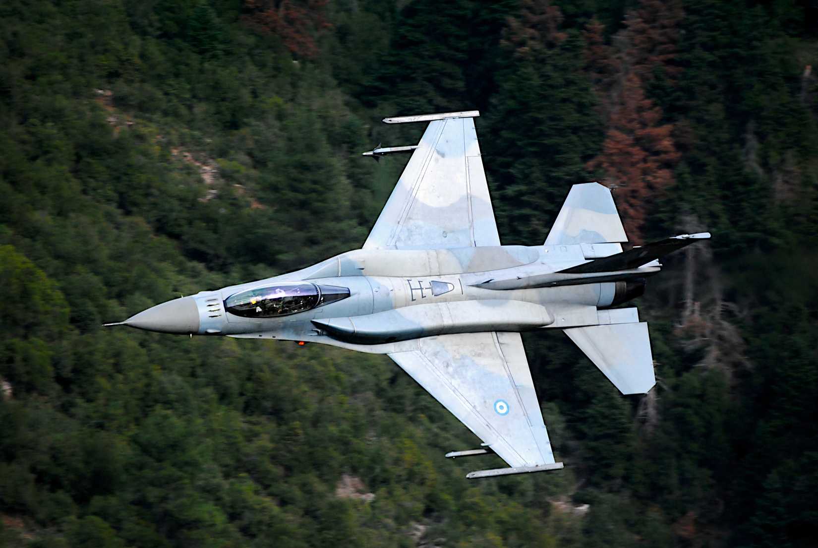 Hellenic Air Force F-16 passing through Vouraikos Canyon, Greece, 2025