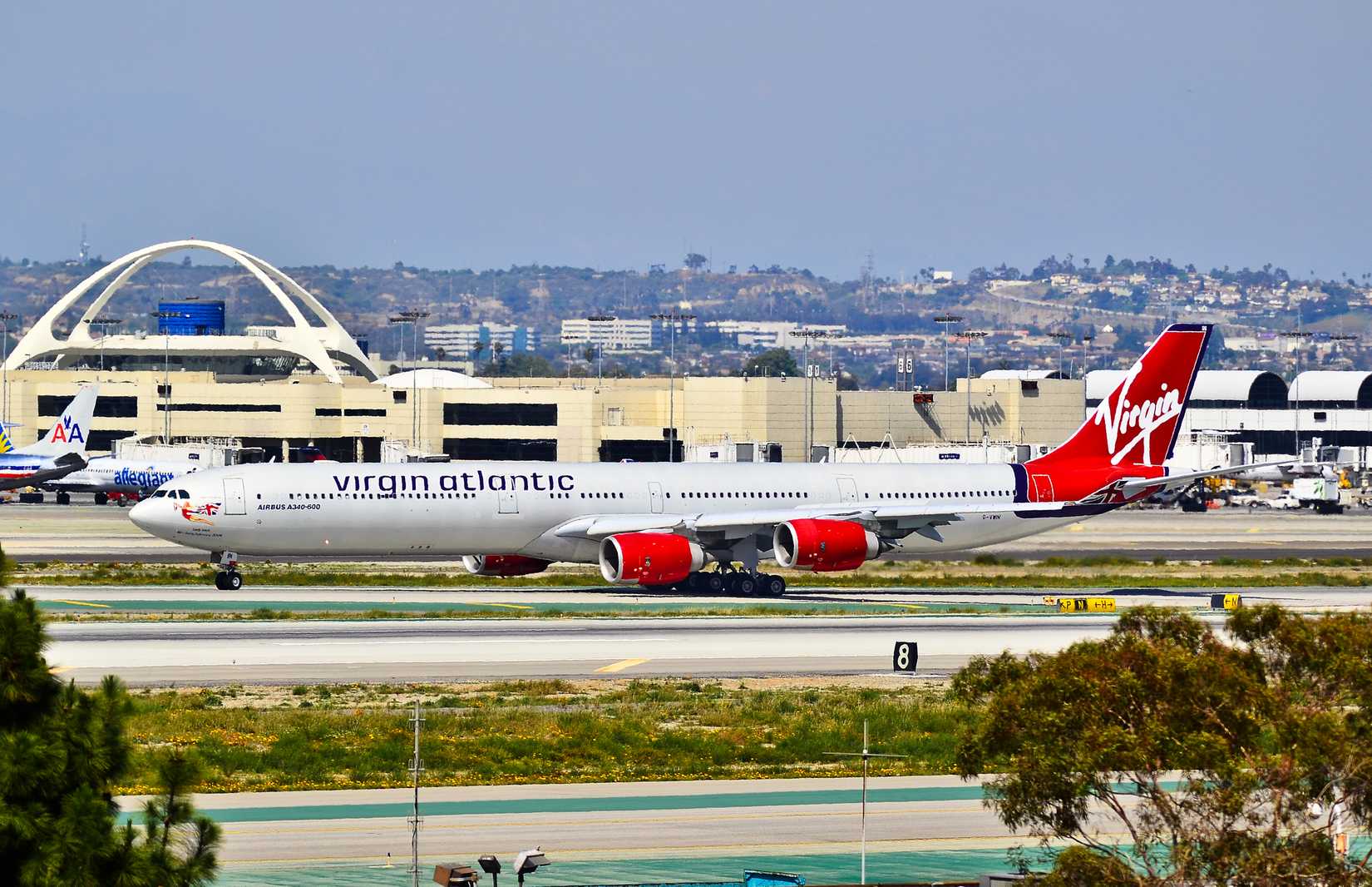 Virgin Atlantic A340 at LAX