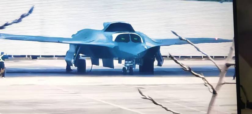 Parked J-36 fighter jet