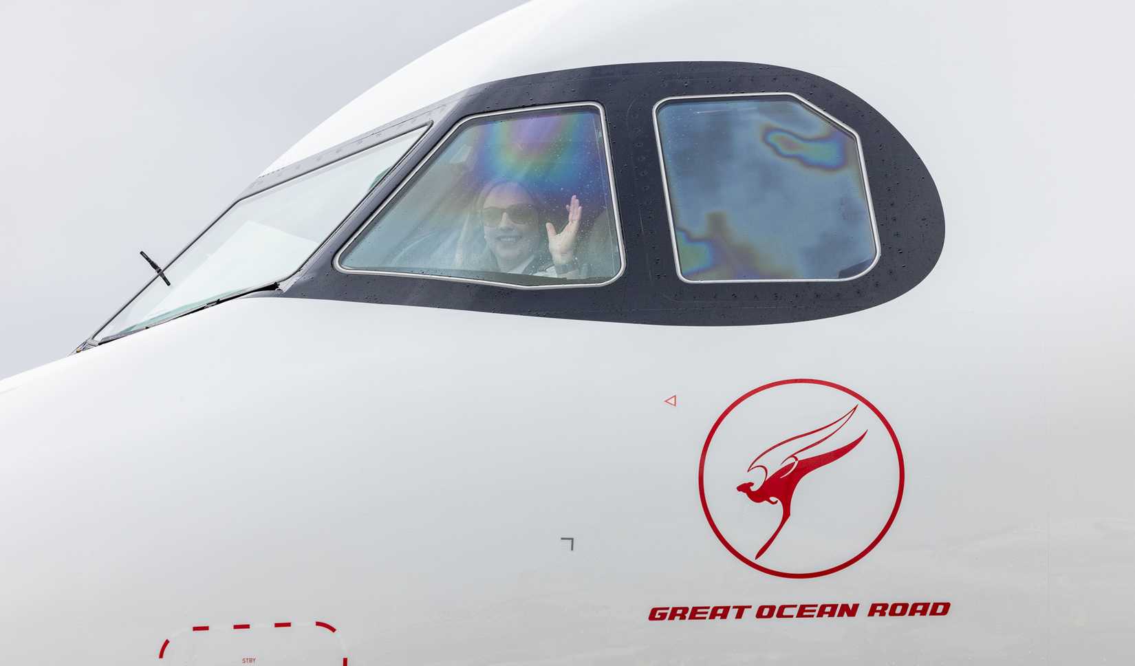 Qantas A321XLR Cockpit Exterior Closeup