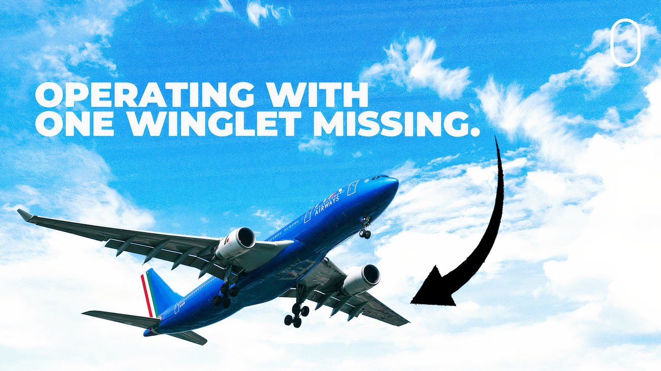 An ITA Airways Airbus A330 Is Flying Around Without A Winglet?