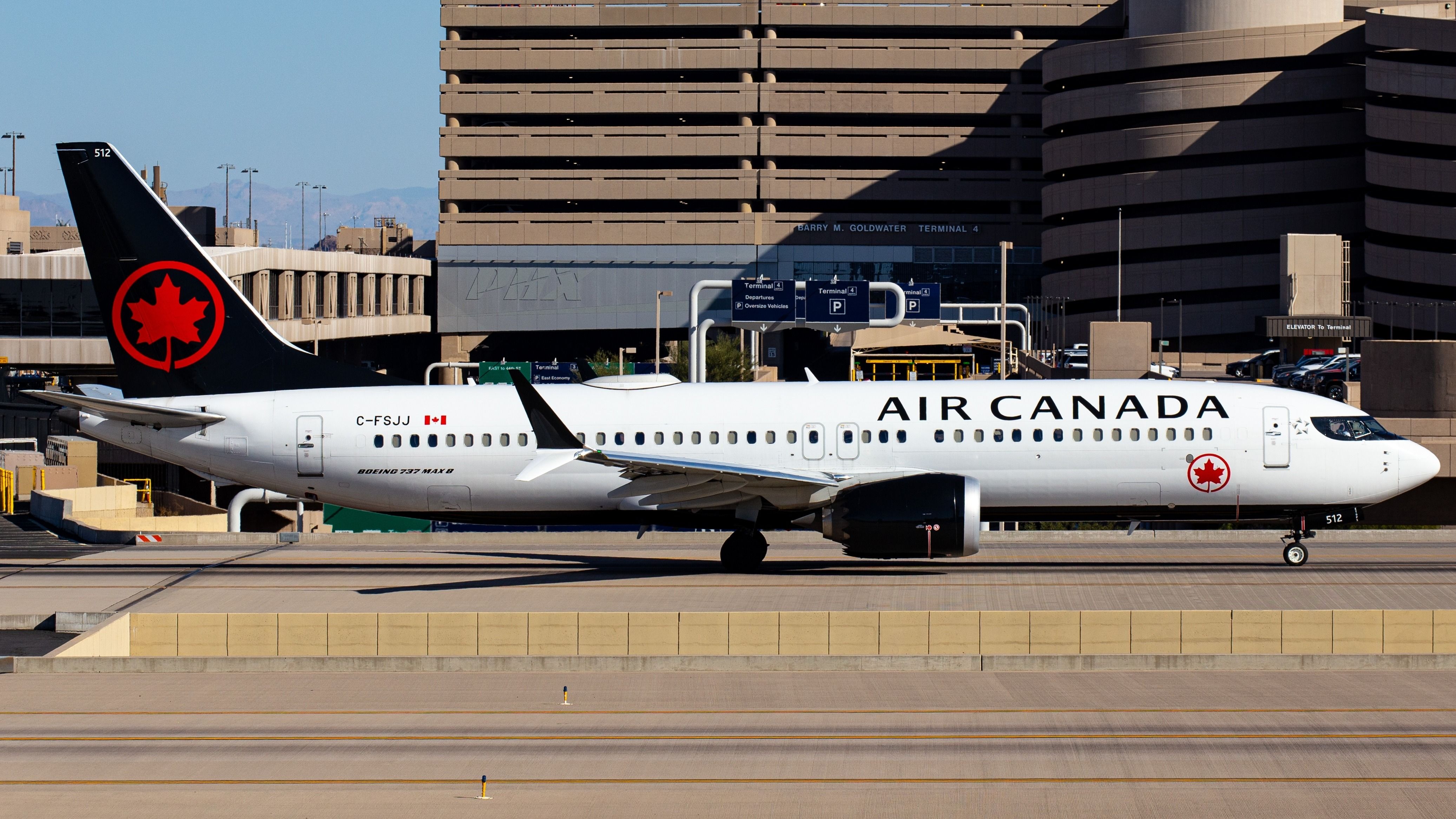 An Air Canada Boeing 737 MAX 8 taxiing