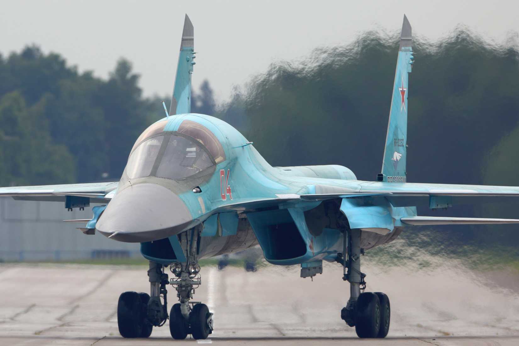 Sukhoi Su-34 bomber at Kubinka air force base.