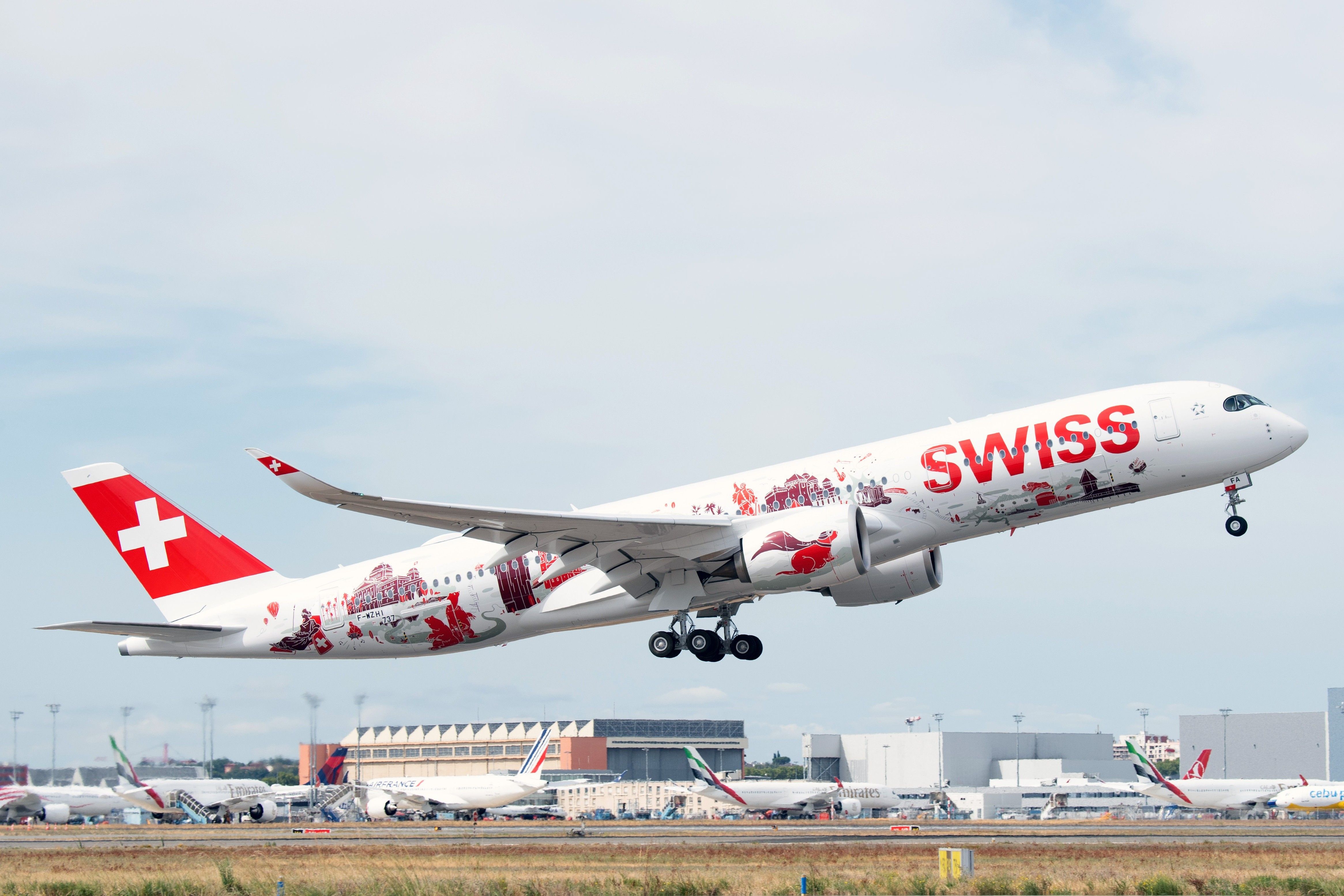 SWISS A350 Takeoff