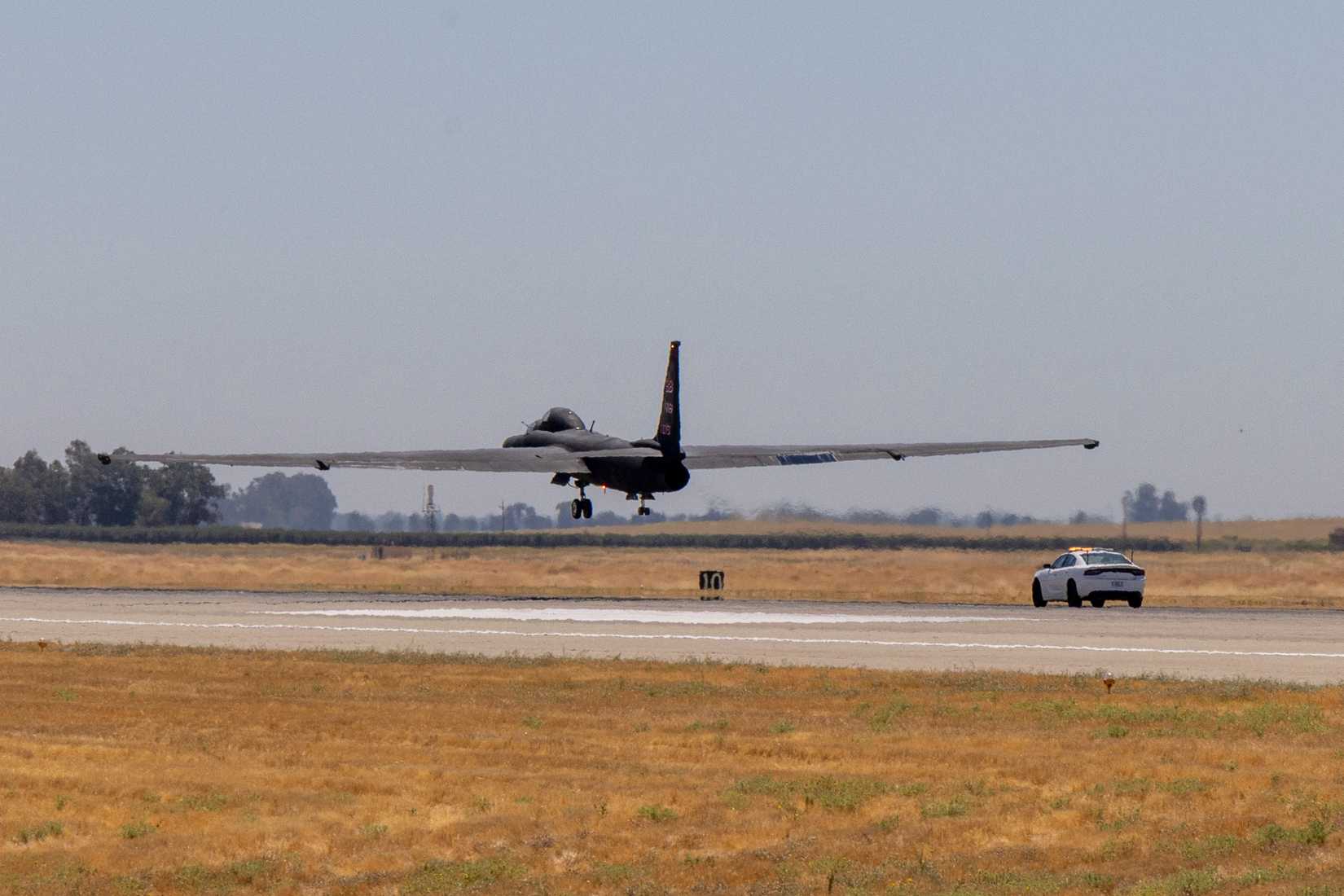 TU-2S Dragon Lady piloted by Cory “ULTRALORD” Bartholomew, 1st Reconnaissance Squadron (RS) assigned flight safety officer and U-2 instructor pilot, and Lt. Col. “JETHRO.”