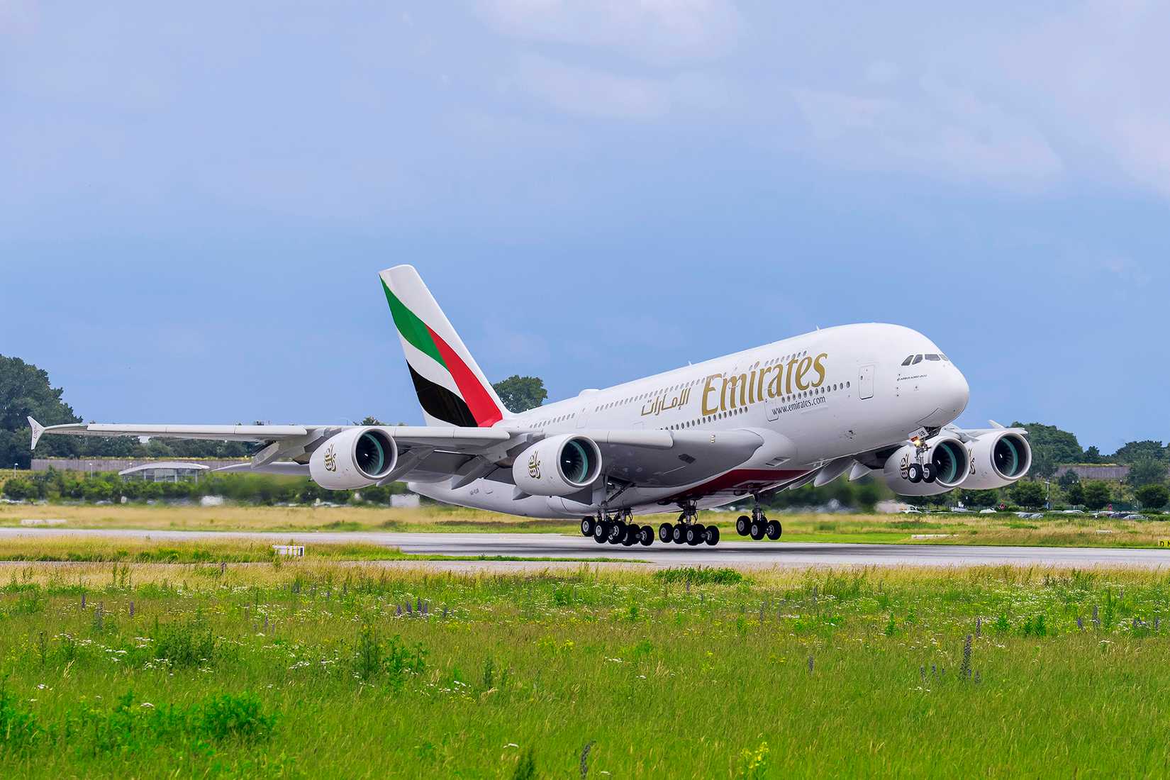 Emirates A380 Takeoff