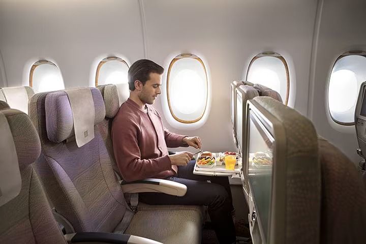 Emirates Airbus A380 economy class